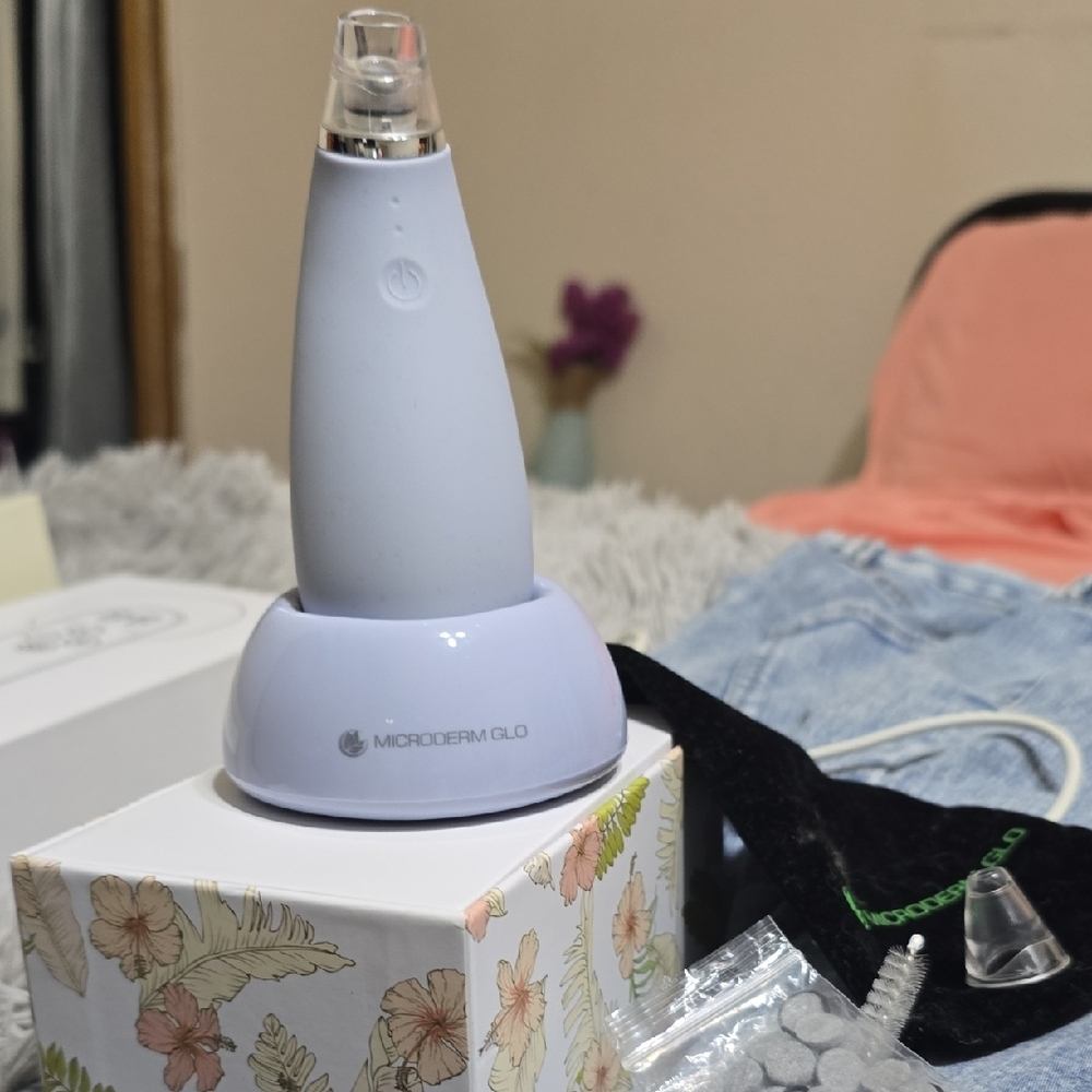 Microderm Glo Facial Device in Light Blue